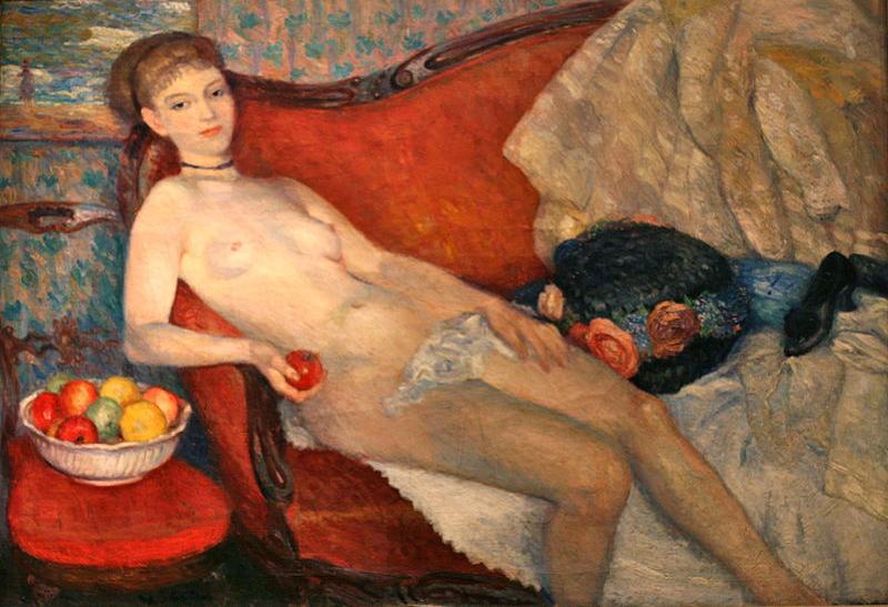 William Glackens Nude with Apple oil painting image